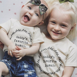 Daddy’s Favorite Human Organic Kids T-Shirt