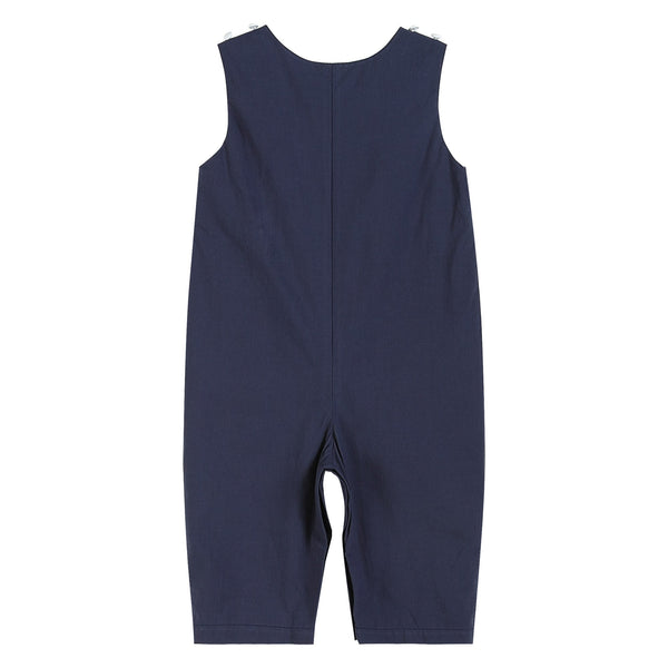 Dark Blue Nativity Smocked Overalls