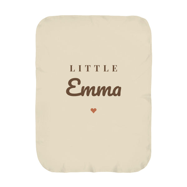 Little Name swaddle blanket in oat