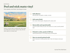 Watercolor Sunrise Pitch Soccer Wall Mural, image 7