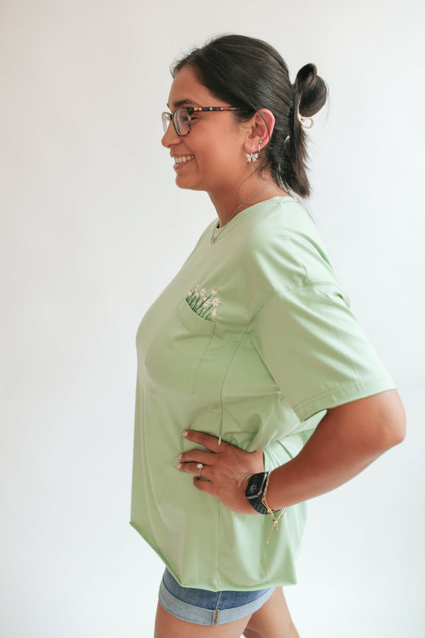 Relaxed Fit Zip Breastfeeding Tee