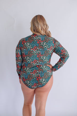 Long Sleeve One Piece Zip Up Breastfeeding Swimsuit 2026 | FINAL SALE