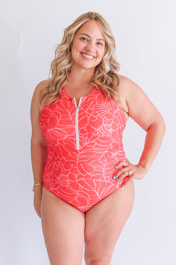 One Piece Zip Breastfeeding Swimsuit 2026