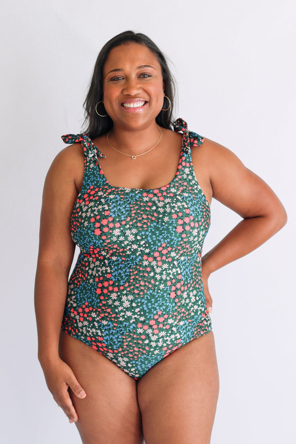 One Piece Tie Shoulder Breastfeeding Swimsuit 2026