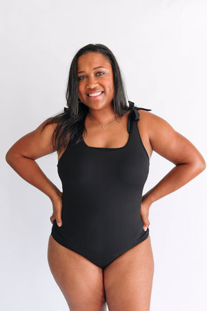 One Piece Tie Shoulder Breastfeeding Swimsuit 2026