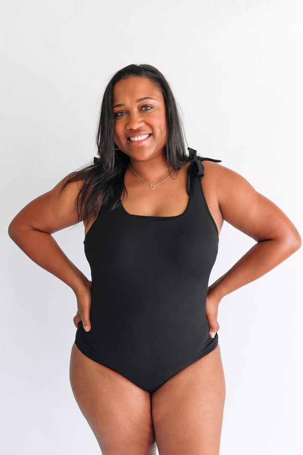 One Piece Tie Shoulder Breastfeeding Swimsuit 2026