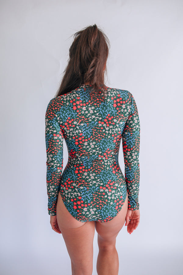 Long Sleeve One Piece Zip Up Breastfeeding Swimsuit 2026 | FINAL SALE