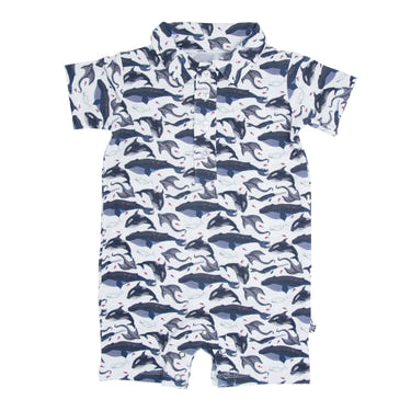 Deep Sea Creatures Whale Polo Romper