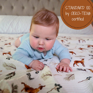 Deer Swaddle Baby Muslin Swaddle Blanket