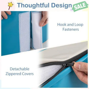 Detachable Foam Ball Pit with 50 Colorful Ocean Balls-Blue