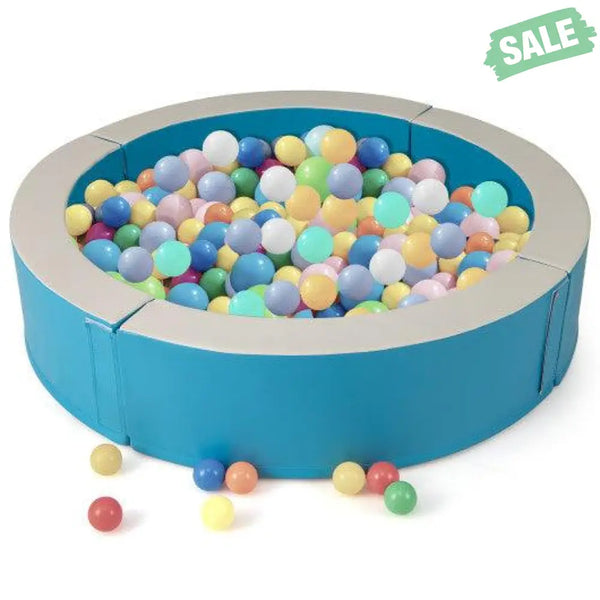 Detachable Foam Ball Pit with 50 Colorful Ocean Balls-Blue