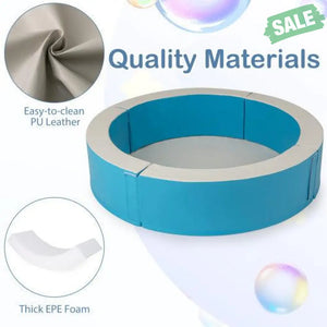Detachable Foam Ball Pit with 50 Colorful Ocean Balls-Blue