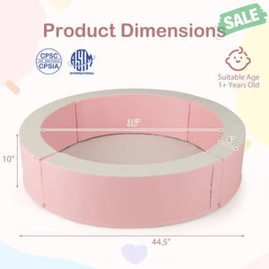 Detachable Foam Ball Pit with 50 Colorful Ocean Balls-Pink Baby Playpen & Playards