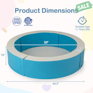 Detachable Foam Ball Pit with 50 Colorful Ocean Balls-Pink Baby Playpen & Playards