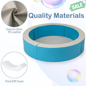 Detachable Foam Ball Pit with 50 Colorful Ocean Balls-Pink Baby Playpen & Playards