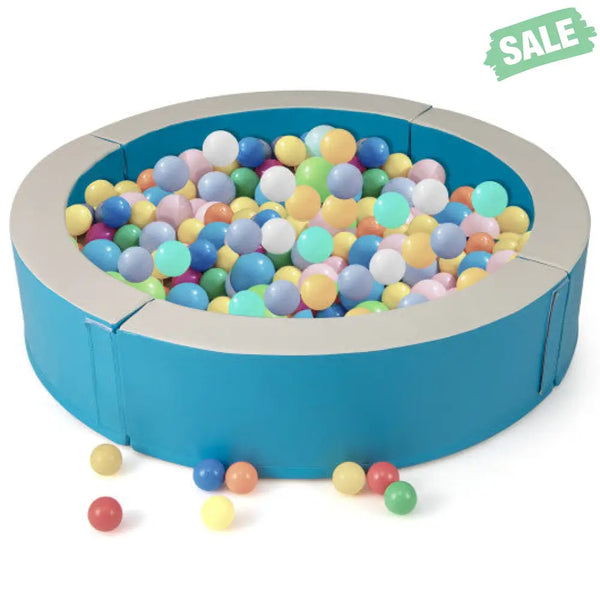 Detachable Foam Ball Pit with 50 Colorful Ocean Balls-Pink Baby Playpen & Playards