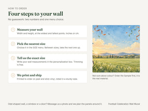 Watercolor Football Celebration Wall Mural, image 6