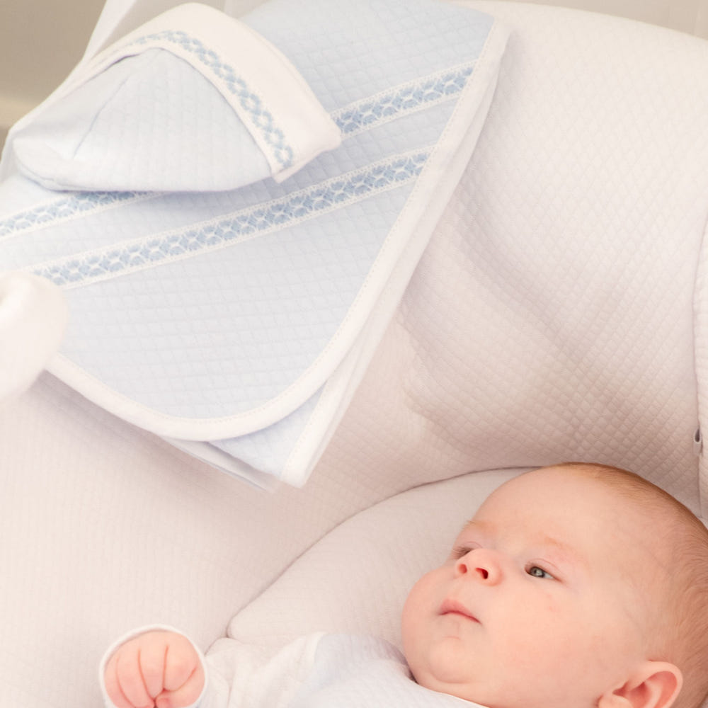Boys Blue Quilted Cotton Hat - MOOGCO Baby