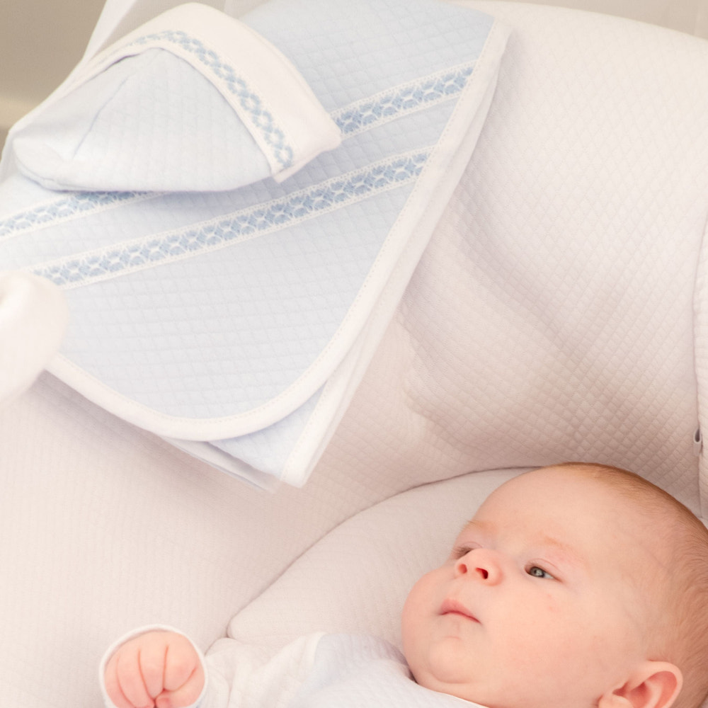 Boys Blue Quilted Cotton Hat - MOOGCO Baby