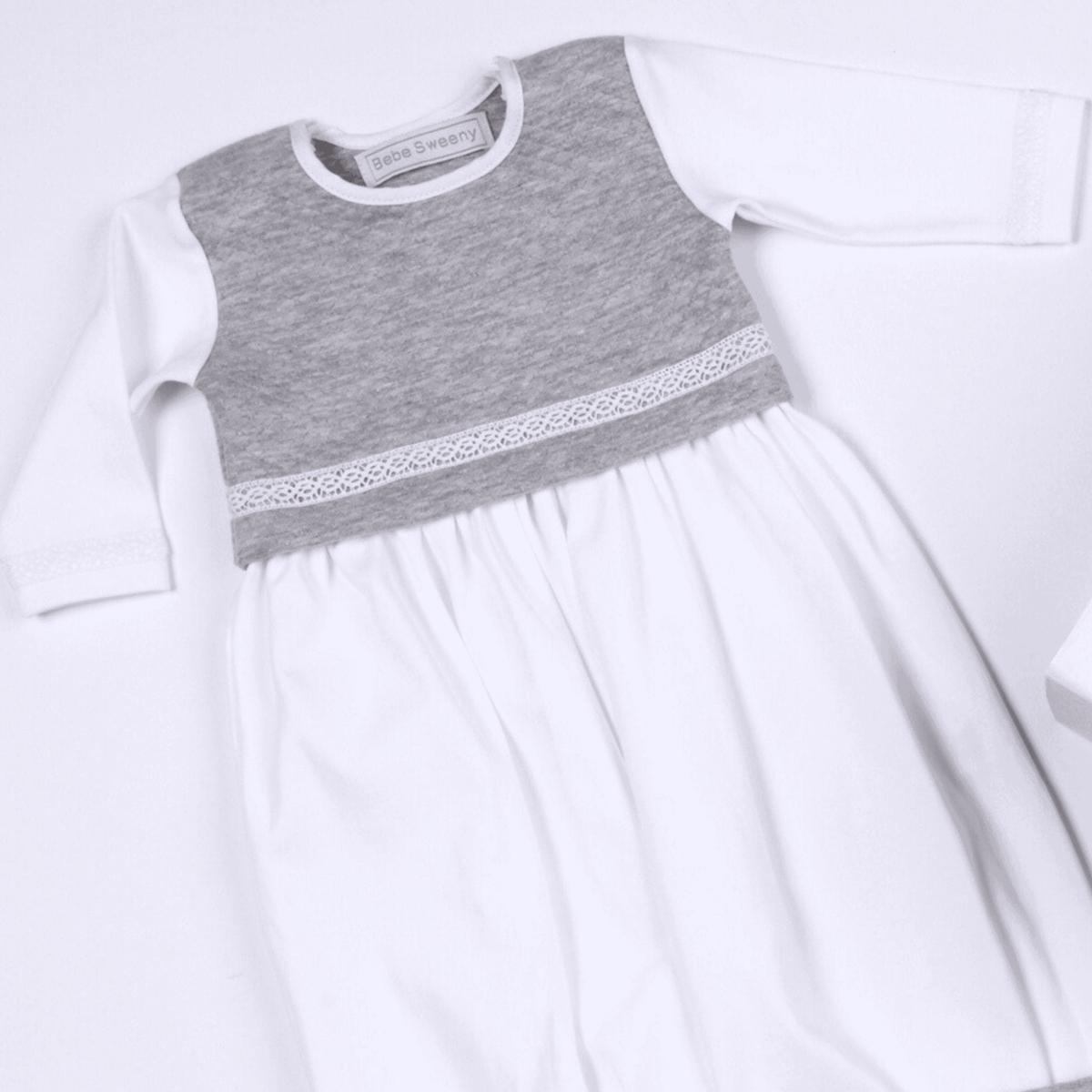 & Grey Quilted Cotton Gown