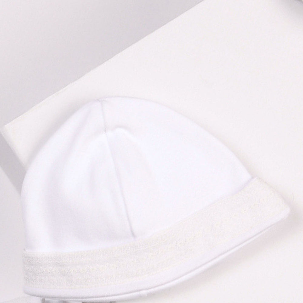 Baby White Quilted Cotton Hat