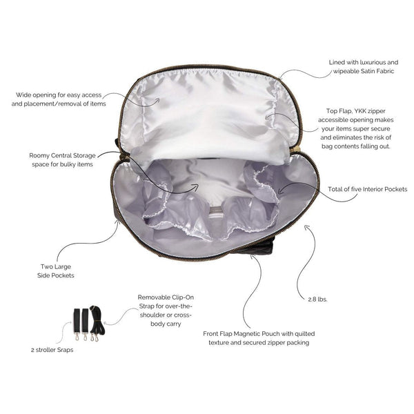 Petit Diaper Bag Ebony Black