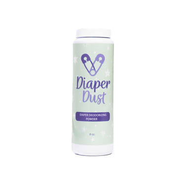 Diaper Dust 8oz bottle for babies, ideal for preventing diaper rash and keeping skin dry and comfortable.