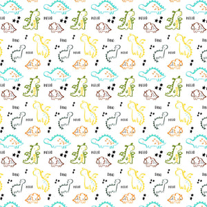 Dinos Themed Baby Room Curtain