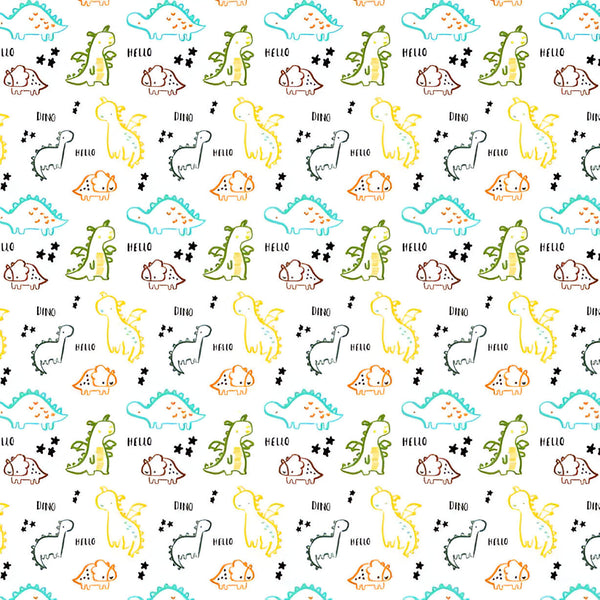 Dinos Themed Baby Room Curtain