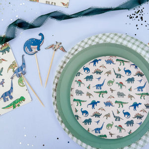 Dinosaur Pattern Paper Party Plates (12pcs)