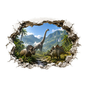 Dinosaur Valley 3D Wall Sticker - product only on white background