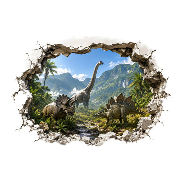 Dinosaur Valley 3D Wall Sticker - product only on white background