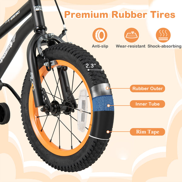 16-Inch Kids Bike Sport Bicycle for 4-7 Years Old with Adjustable Seat and Reflectors