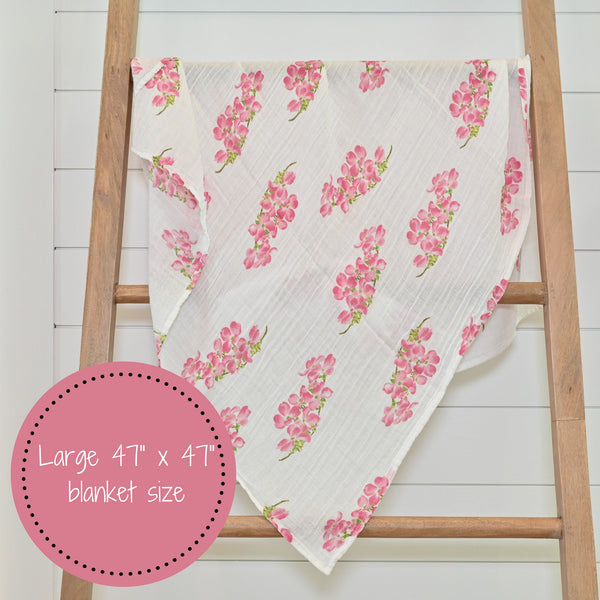 Dogwoods In Bloom Baby Muslin Swaddle Blanket