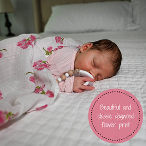 Dogwoods In Bloom Baby Muslin Swaddle Blanket