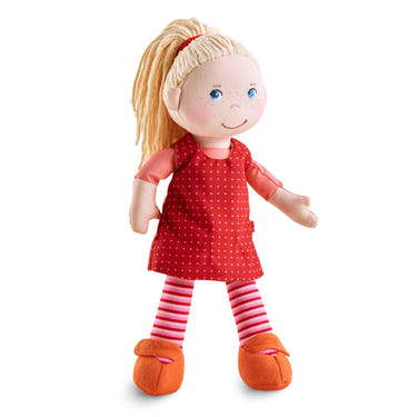 Annelie 12" soft doll, perfect for cuddles and imaginative play, ideal gift for babies and toddlers.