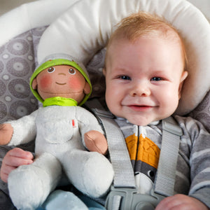 Snug Up Doll Ollie in a cozy pose, perfect for cuddling and comforting babies.