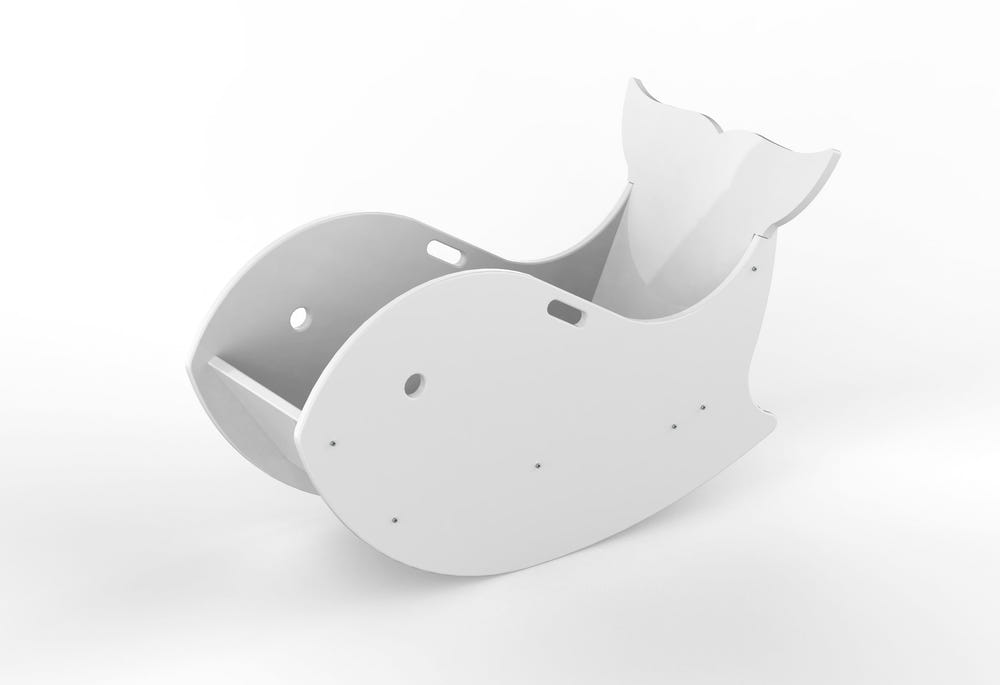Ellery Dolphin Rocker - adorable baby rocking chair for soothing comfort and playful fun.