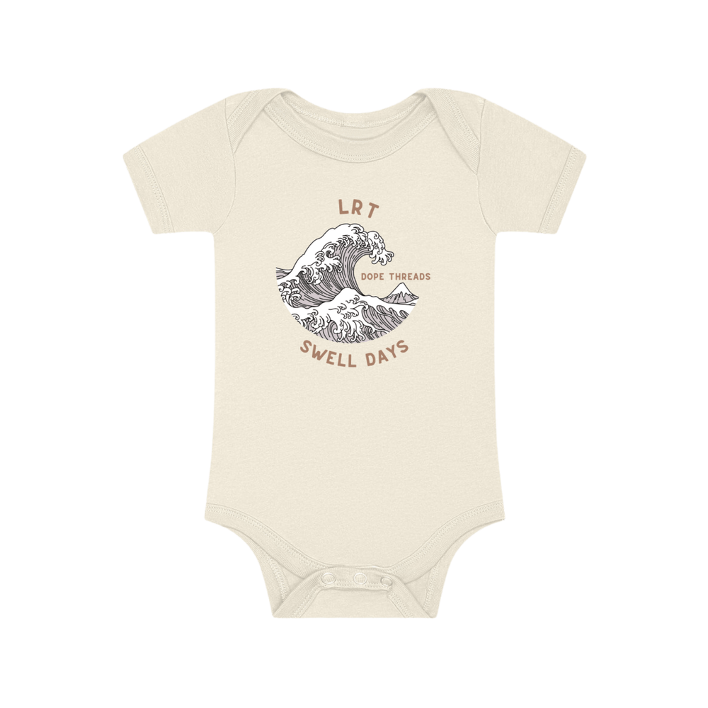 "DOPE THREADS Swell Days Onesie for babies, featuring a stylish design and comfortable fit."