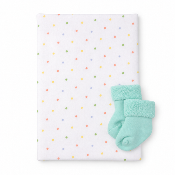 Baby Blossom Company Single Cupcake Set Dot cotton flannel blanket