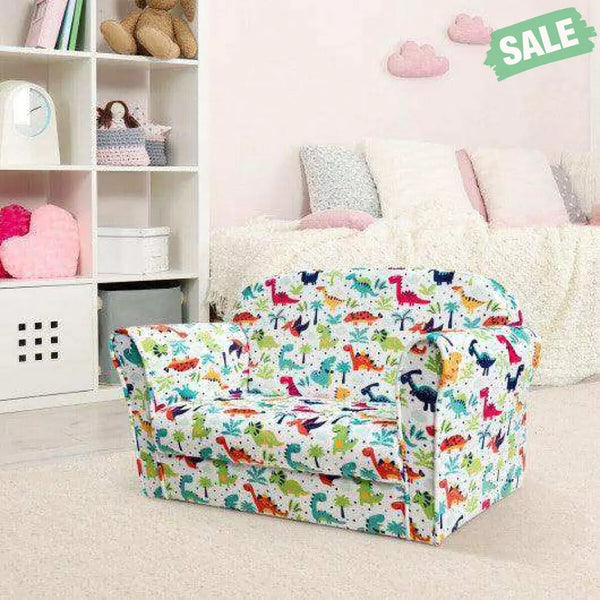 Double Kids Dinosaur Sofa Children Armrest Couch Kids Chairs & Seating