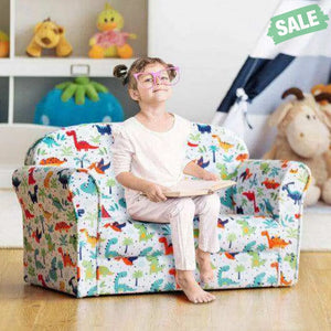 Double Kids Dinosaur Sofa Children Armrest Couch Kids Chairs & Seating