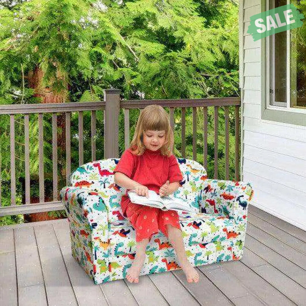 Double Dinosaur Sofa Armrest Couch Easy Clean