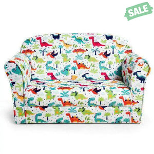 Double Kids Dinosaur Sofa Children Armrest Couch Kids Chairs & Seating
