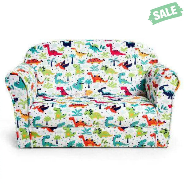 Double Kids Dinosaur Sofa Children Armrest Couch Kids Chairs & Seating