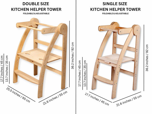 Double or Single Size Montessori Toddler Tower - MOOGCO Baby