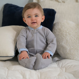 DRISS | Grey Organic Cotton Babygrow