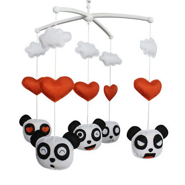 Handmade musical mobile for crib decoration, exquisite hanging toy for baby's nursery.