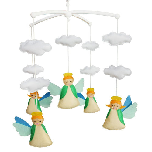 Angels Infant Musical Mobile for Crib - Nursery Decor for Boys & Girls, Hanging Toy for Baby's Room.