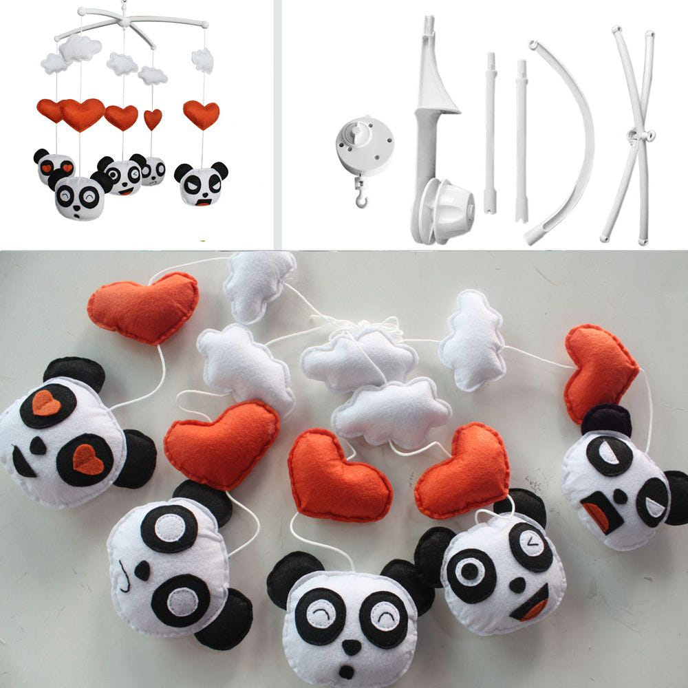 Handmade musical mobile for crib decoration, exquisite hanging toy for baby's nursery.